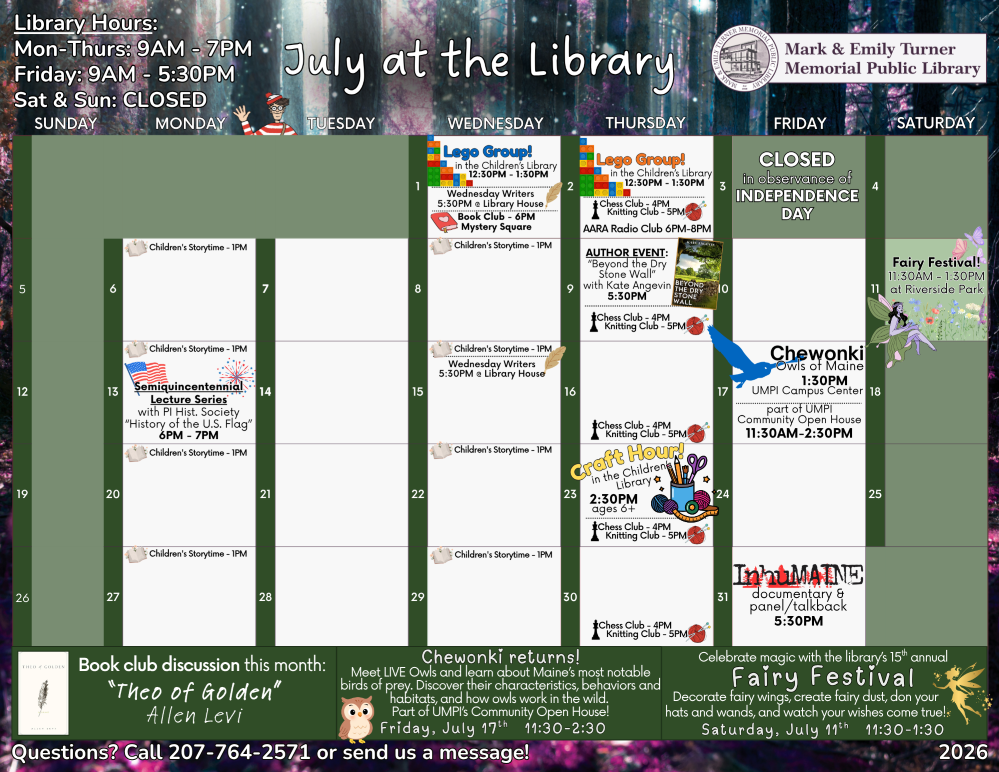 July at the Library 2026 2