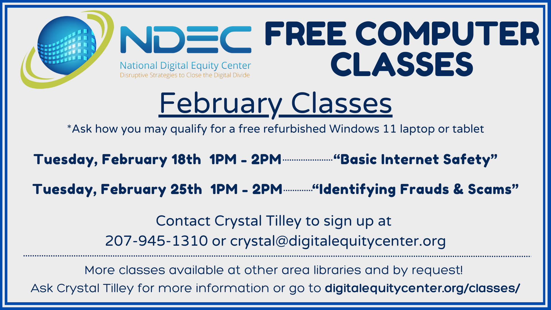 NDEC Classes Banner Template