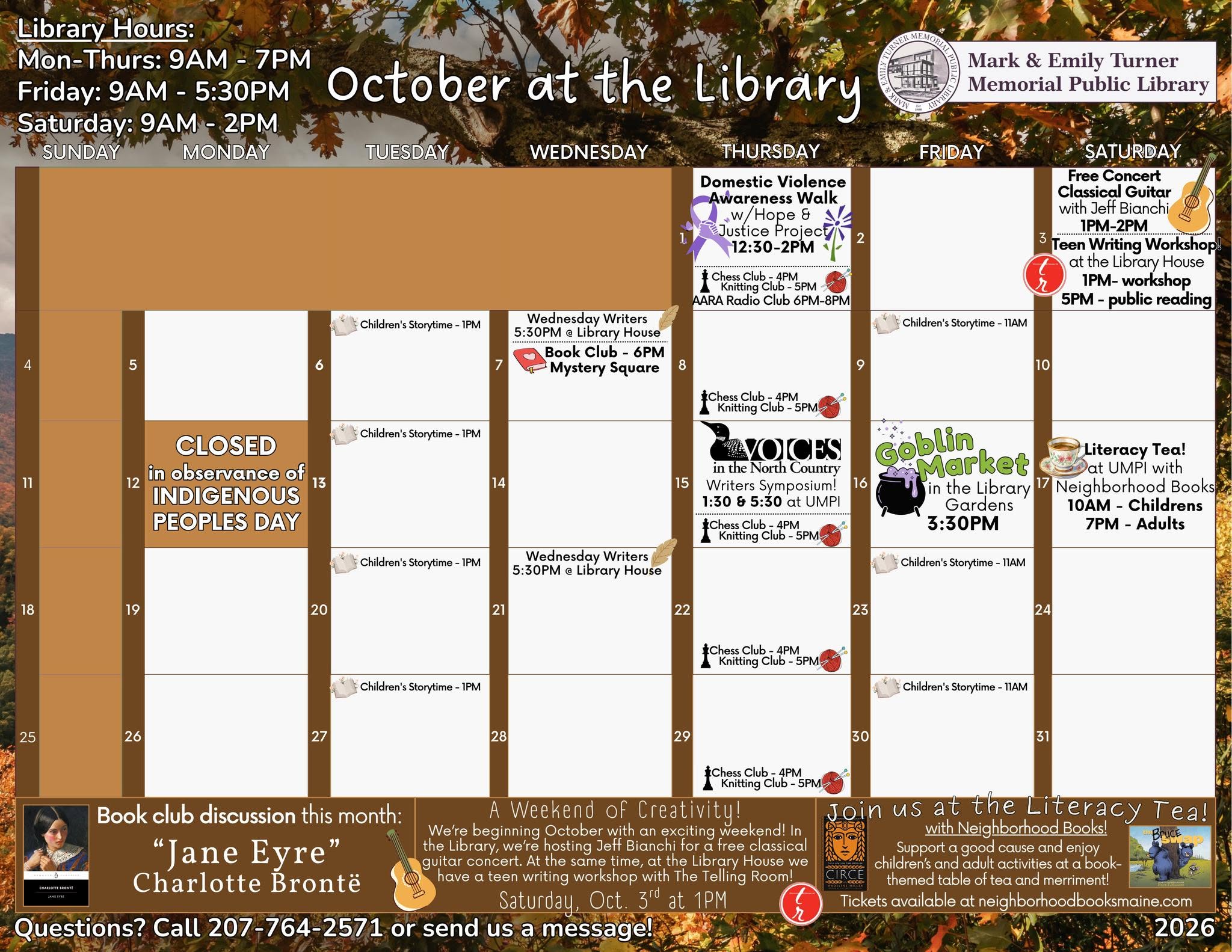 October at the Library 2026