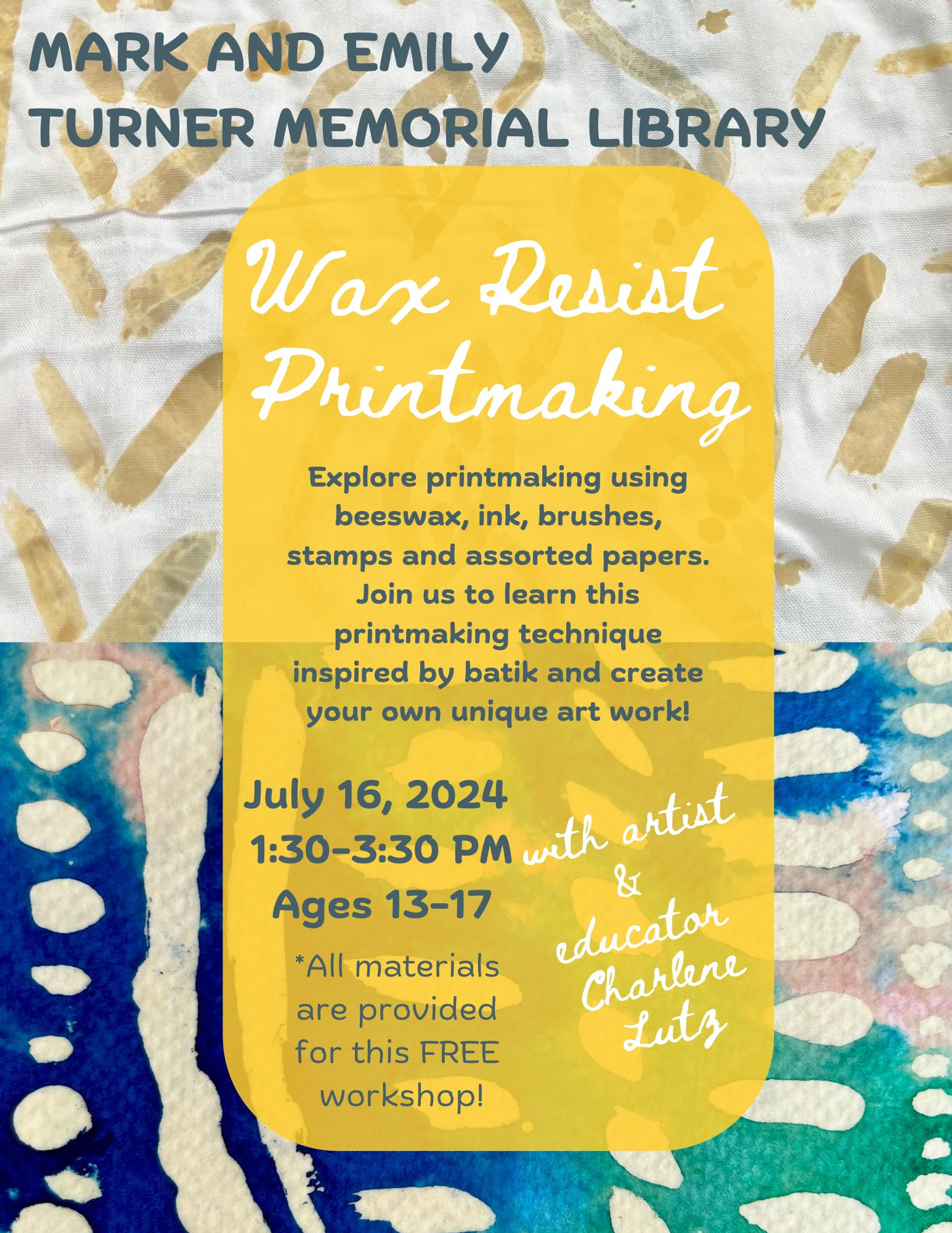 Wax Resist printmaking
